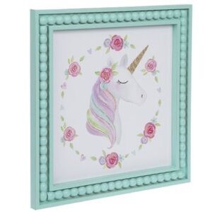 Unicorn Wall Art with Mint Frame